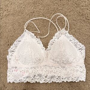 PINK Victoria's Secret Lace Bralette in White